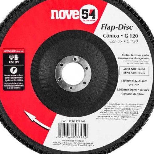 Disco de lixa flap disc flap-disc c�nico 7