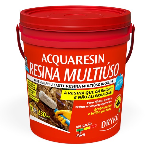 Impermeabilizante l�quido resina acr�lica multiuso 3,6L incolor - ACQUARESIN