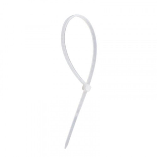 Abraçadeira de nylon branca 2,5 x 140 mm com 100 peças Abraçadeira de nylon branca 2,5 x 140 mm com 100 peças