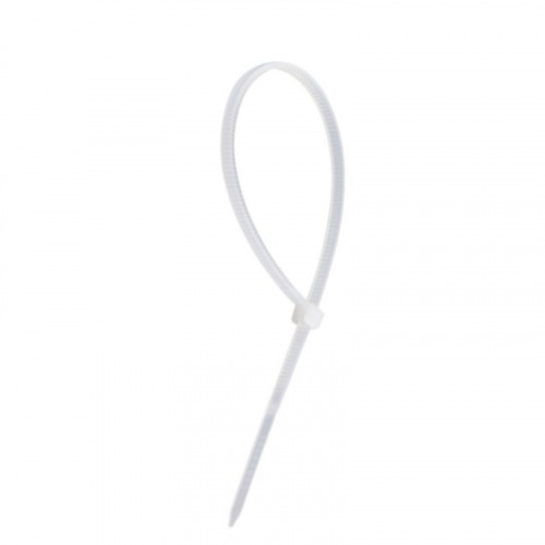 Abra�adeira de nylon branca 3,6 mm x 28 cm com 100 pe�as