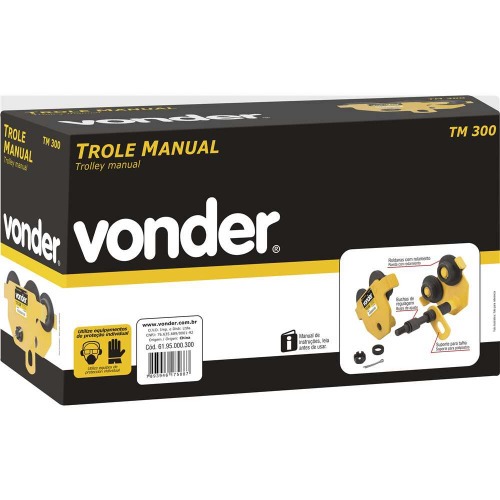 Carro trole manual com capacidade para 3 tonelada - TM300