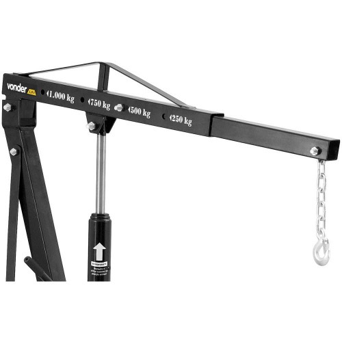 Guincho hidr�ulico 1 toneladas com prolongador rodas de ferro