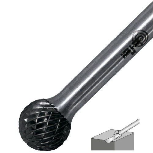 Lima rotativa endurecida esf�rica 20 x 18 mm haste 6 mm - 23.220