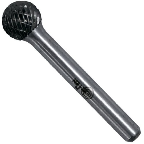 Lima rotativa endurecida esférica 10 x 8 mm haste 6 mm - 23.217 Lima rotativa endurecida esférica 10 x 8 mm haste 6 mm - 23.217