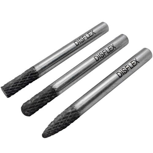 Jogo de lima rotativa 6 mm x haste 6 mm 3 peças - 23.234 Jogo de lima rotativa 6 mm x haste 6 mm 3 peças - 23.234