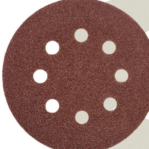 Disco de lixa com pluma 125 mm 8 furos gr�o 120 com 10 pe�as - 08.022