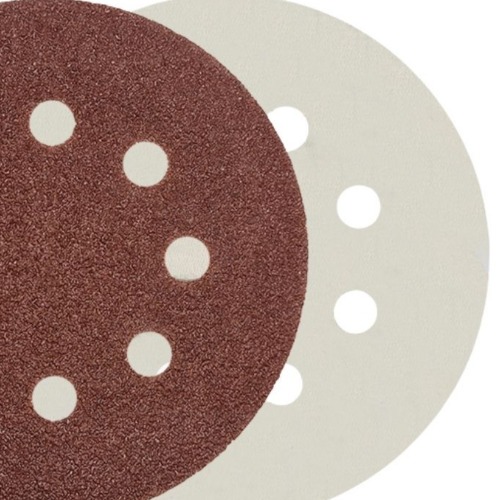 Disco de lixa com pluma 125 mm 8 furos gr�o 120 com 10 pe�as - 08.022