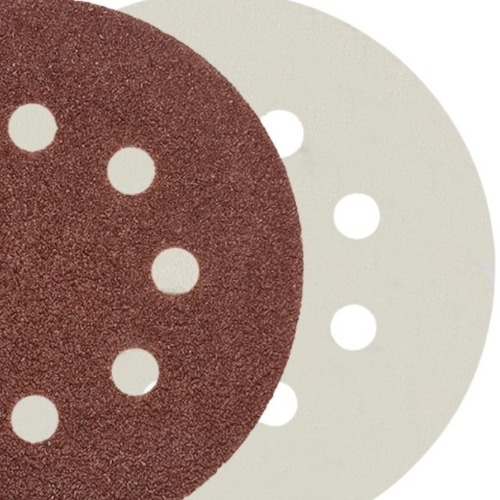 Disco de lixa com pluma 125 mm 8 furos gr�o 60 com 10 pe�as - 08.021