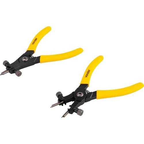 Kit 2 alicates para anéis de retenção com 8 pontas intercambiáveis Kit 2 alicates para anéis de retenção com 8 pontas intercambiáveis