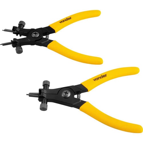 Kit 2 alicates para anéis de retenção com 8 pontas intercambiáveis Kit 2 alicates para anéis de retenção com 8 pontas intercambiáveis