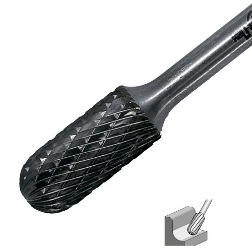 Lima rotativa cil�ndrica redonda corte S 12 x 25 mm haste 6 mm - 23.283