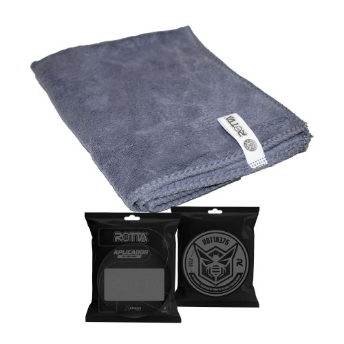 Toalha de microfibra para secagem automotiva 60 x 40 cm cinza - 25233