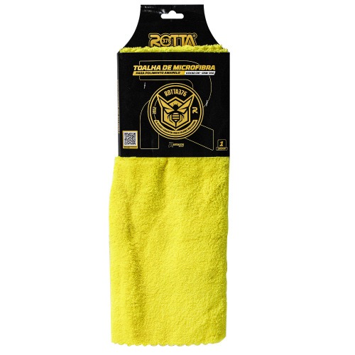Toalha de microfibra em urdira para secagem automotiva 60 x 40 cm amarela 25240