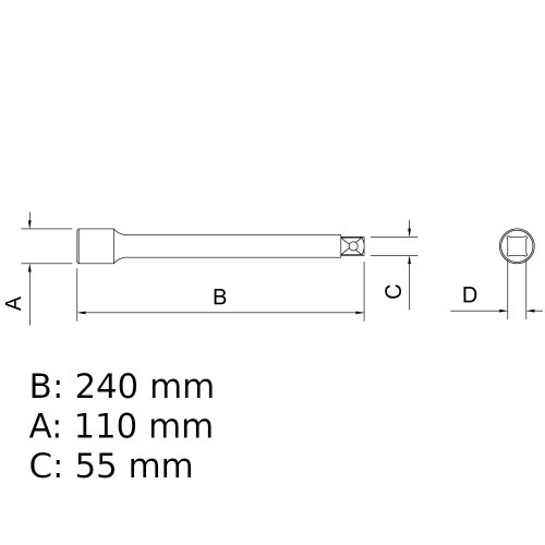 Extensão para soquete 8 Extensão para soquete 8