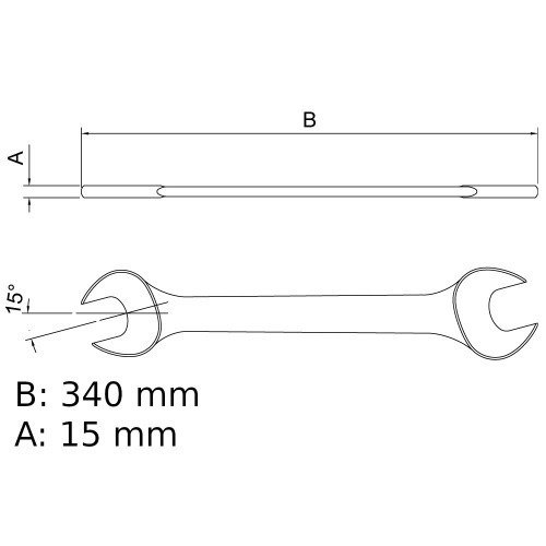 Chave fixa 30 x 32 mm aço cromo vanádio - 44610113 Chave fixa 30 x 32 mm aço cromo vanádio - 44610113