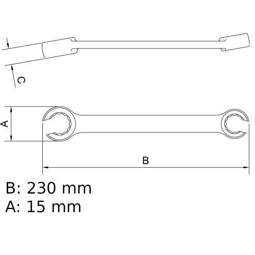 Chave estrela aberta 11 x 13 mm aço cromo vanádio Chave estrela aberta 11 x 13 mm aço cromo vanádio