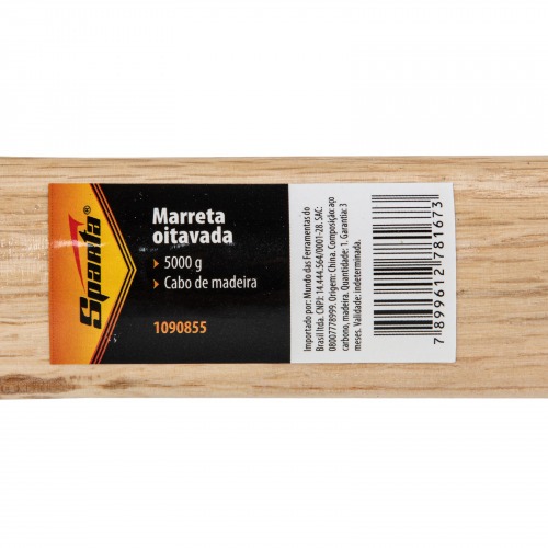Marreta oitavada 5 Kg com cabo de madeira - 1090855