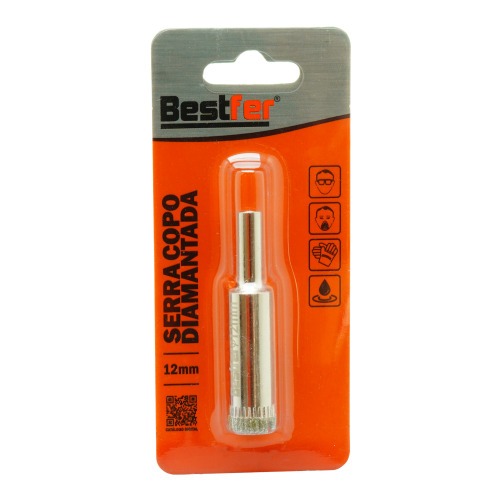 Serra copo diamantada 12 mm para porcelanato e vidro - BFH3370 Serra copo diamantada 12 mm para porcelanato e vidro - BFH3370
