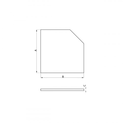 Tampo de madeira para bancada de canto