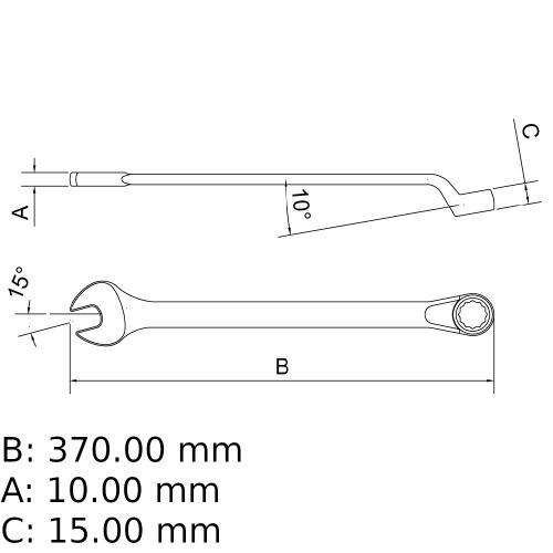 Chave combinada 28 mm a�o cromo van�dio