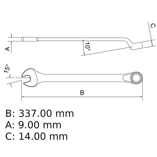 Chave combinada 26 mm a�o cromo van�dio