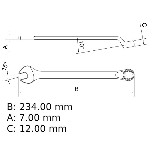 Chave combinada 18 mm aço cromo vanádio - 44660118 Chave combinada 18 mm aço cromo vanádio - 44660118
