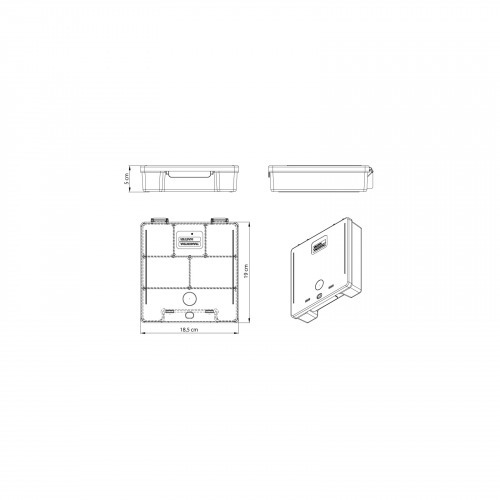 Organizador pl�stico com 6 compartimentos com tampa 