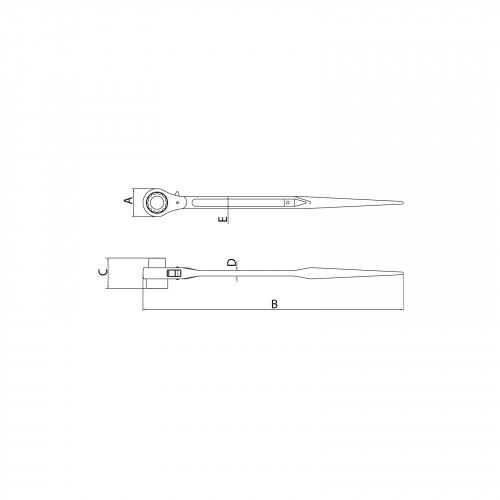 Chave catraca para montagem de estruturas met�licas e tubula��es 32x36 mm