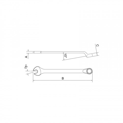 Chave combinada 38 mm a�o cromo van�dio - 44660138