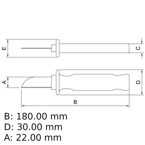 Faca reta desencapadora de cabos 7
