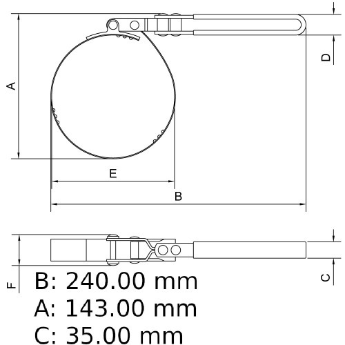 Chave para filtros de �leo com di�metro de 104 a 113 mm