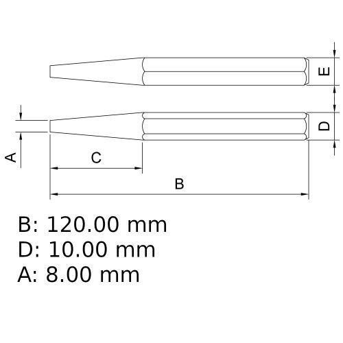 Saca-pinos c�nico 6 mm - 44470/106