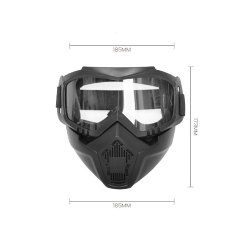 M�scara de prote��o facial com visor incolor - BOM-7423