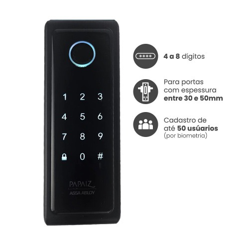 Fechadura digital com biometria de sobrepor Smart lock - SL140B
