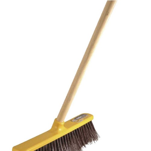 Vassoura tipo gari cepa pl�stica 4 fileiras 45 cm 6 p�s 