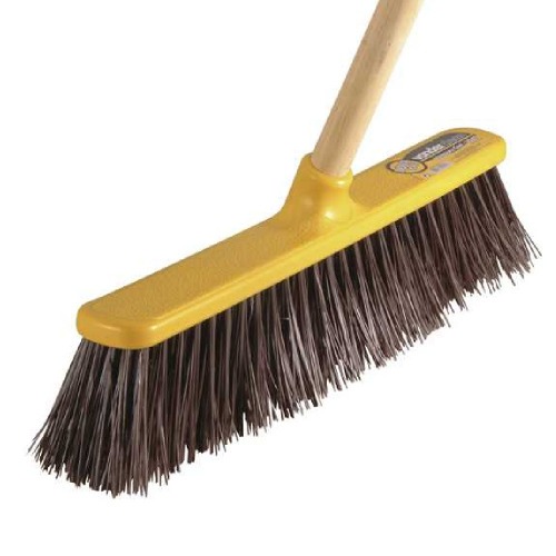Vassoura tipo gari cepa pl�stica 4 fileiras 45 cm 6 p�s 