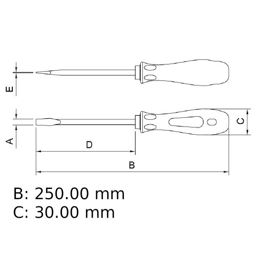 Chave de fenda 1/4 x 5