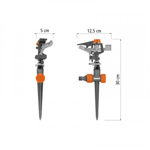 Aspersor de impulso setorial pl�stico