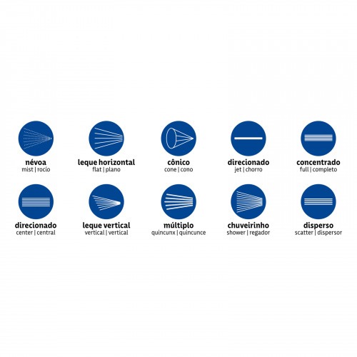 Hidropistola com 10 tipos de jato para engate rápido Hidropistola com 10 tipos de jato para engate rápido