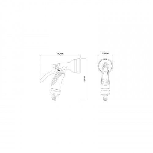 Hidropistola com 10 tipos de jato para engate rápido Hidropistola com 10 tipos de jato para engate rápido