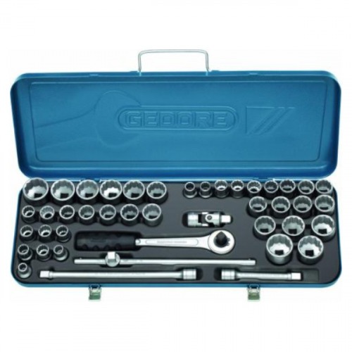 Jogo de soquete estriado encaixe 1/2