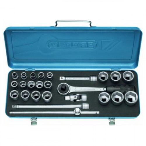 Jogo de soquete sextavado 10 a 32 mm encaixe 1/2