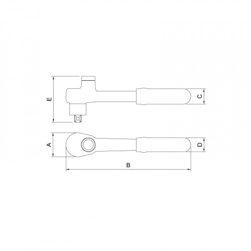 Chave catraca isolada revers�vel encaixe 1/2
