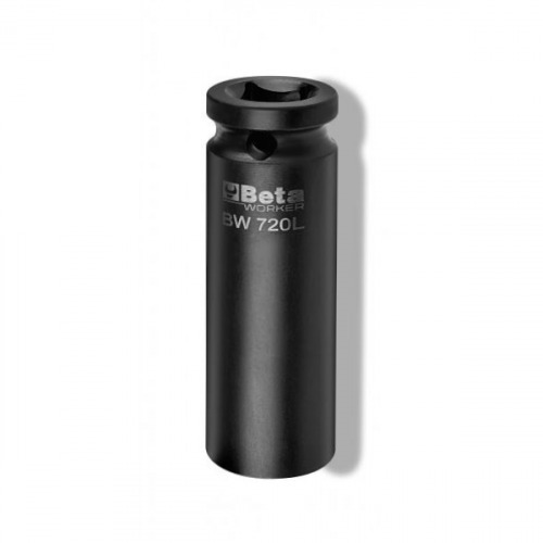 Soquete sextavado longo de impacto 22 mm com encaixe de 1/2