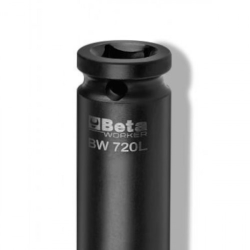 Soquete sextavado longo de impacto 13 mm com encaixe de 1/2