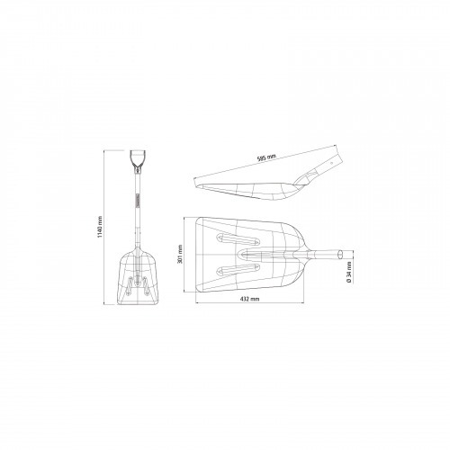 P� carvoeira com cabo de madeira 71 cm - 77481424