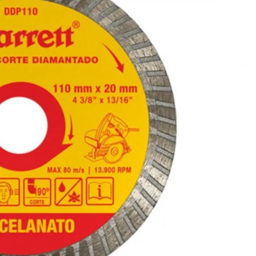 Disco diamantado turbo 110 mm para cer�mica e porcelanato - DDP110-S