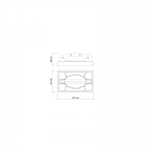 Desempenadeira em pl�stico com esponja