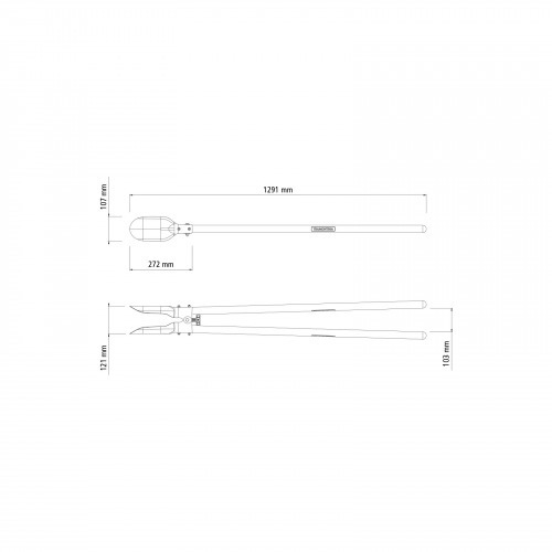 Cavadeira articulada com cabo de madeira de 110 cm