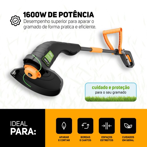 Aparador de grama el�trico 1600 watts a fio de nylon - WG AG01E  110V